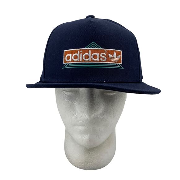Adidas Hat Mens Snapback Adjustable Navy Sticker Tour-Style Golf Skate Cap - Picture 1 of 14